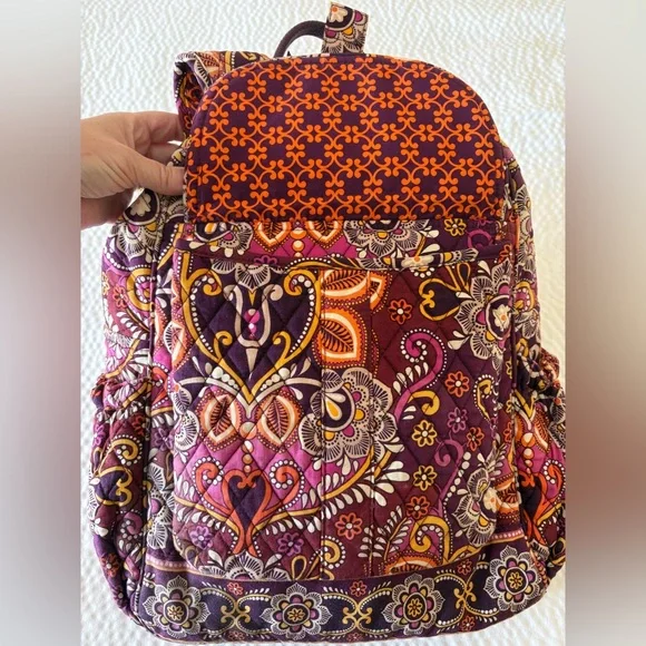 Vera Bradley *Retired Print* Safari Sunset Backpack - Picture 3 of 8